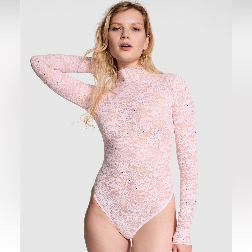 Wink Bling Lace Long sleeve Bodysuit